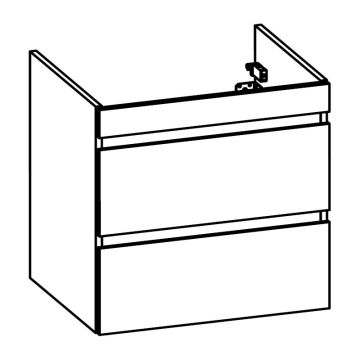 Pelipal PCON Waschtischunterschrank 60 cm Skizze