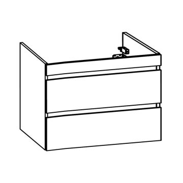 Pelipal PCON Waschtischunterschrank 75 cm Skizze