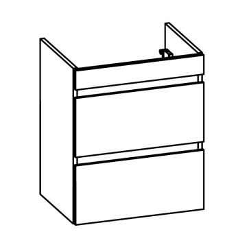 Pelipal PCON Waschtischunterschrank 52 cm Skizze