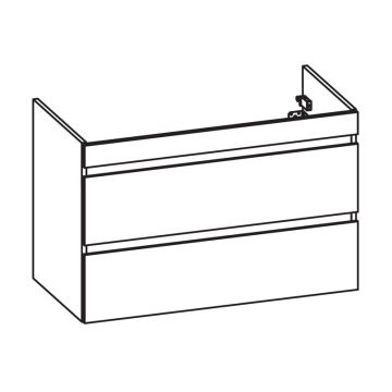 Pelipal PCON Waschtischunterschrank 96 cm Skizze