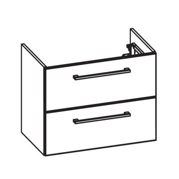 Pelipal PCON Waschtischunterschrank 55 cm Skizze