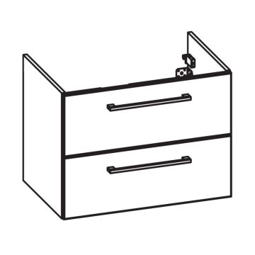 Pelipal PCON Waschtischunterschrank 72 cm Skizze