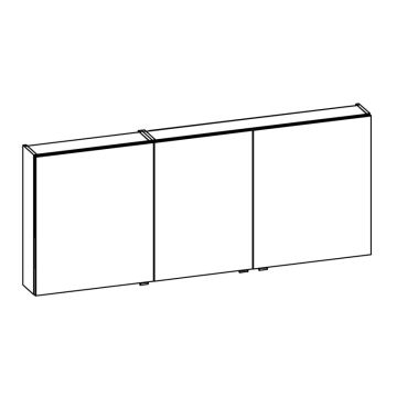 Pelipal Spiegelschrank 160 cm Skizze