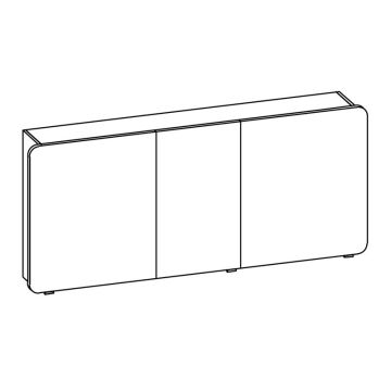 Pelipal Spiegelschrank 150 cm Skizze