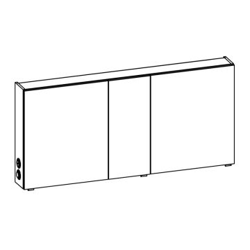 Pelipal Spiegelschrank 150 cm Skizze