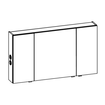 Pelipal Spiegelschrank 110 cm Skizze
