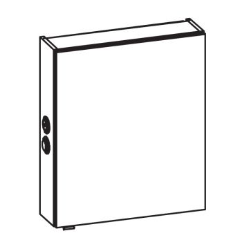 Pelipal Spiegelschrank 60 cm Skizze