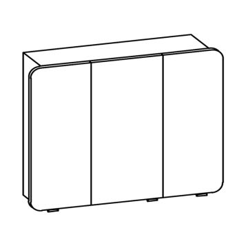 Pelipal Spiegelschrank 100 cm Skizze