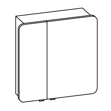 Pelipal Spiegelschrank 70 cm Skizze