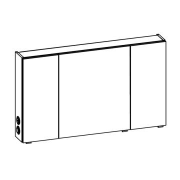 Pelipal Spiegelschrank 100 cm Skizze