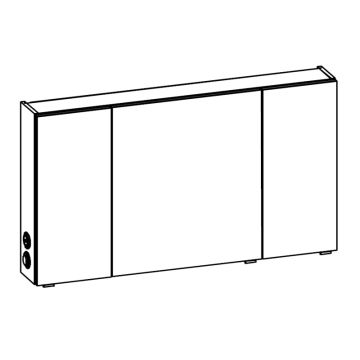 Pelipal Spiegelschrank 110 cm Skizze
