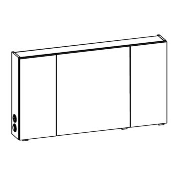 Pelipal Spiegelschrank 120 cm Skizze