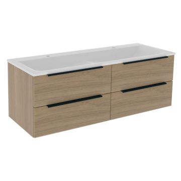 Puris Star Line Doppelwaschtisch mit Unterschrank 140 cm