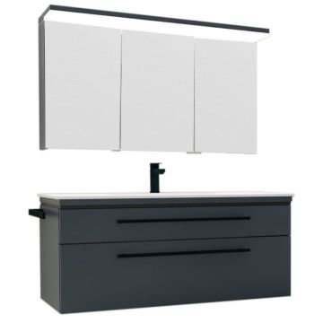 Puris Cool Line Badmöbel Set 120 cm mit Doppelwaschtisch 1