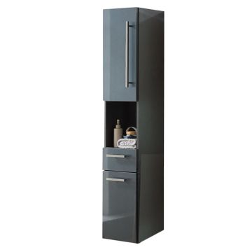 Puris Kera Plan Hochschrank 30 cm, 2 Türen, offenes Fach