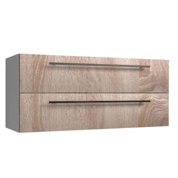 Puris Kera Plan Waschtischunterschrank - 128 cm, 2 Auszüge, für Geberit Renova