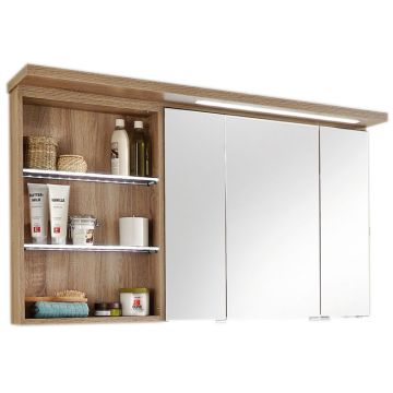 Puris Swing Spiegelschrank mit 3 Doppelspiegeltüren 120 cm