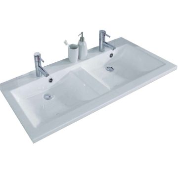 Puris Fresh Mineralguss Doppelwaschtisch 120,6 cm