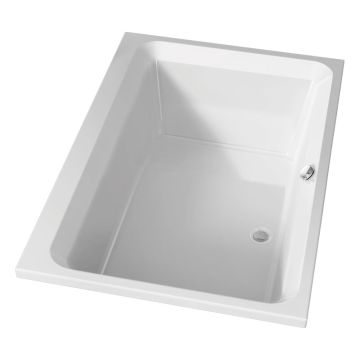 Riho Rechteck-Badewanne Castello - Acryl - 180 x 120 cm, Farbe Weiß