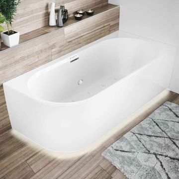Riho Badewannen Eck-Badewanne Desire Corner Links mit Sparkle Mood System