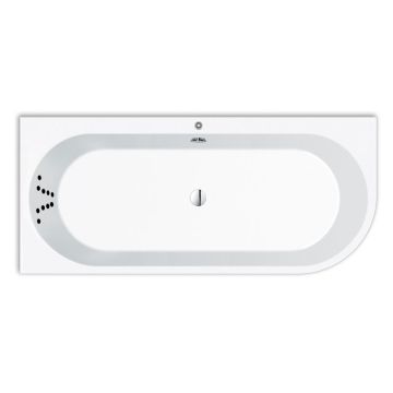 Repabad Livorno 165 x 75 cm, oval F rechts, mit Rückentherapie