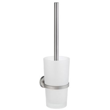 Smedbo HOME Bürstengarnitur  - Mattverchromt, mit Mattglas