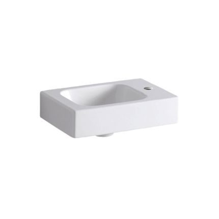 Geberit iCon Waschtisch - Waschbecken Hahnloch rechts, weiß, KeraTect