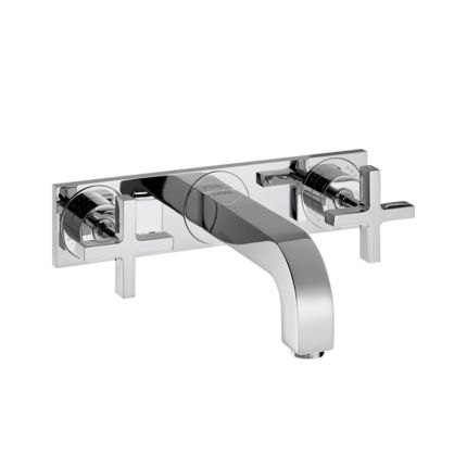 Axor Citterio Waschtischarmatur Unterputz mit Auslauf 226 mm, Kreuzgriffen