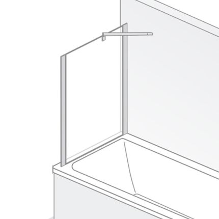 HSK Favorit Nova Seitenwand 75 cm Skizze