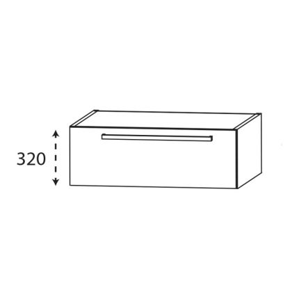 Laguna Platino 2.0 Waschtischunterschrank - 60 cm Skizze