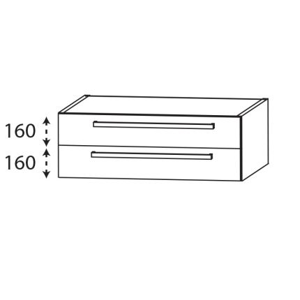 Laguna Platino 2.0 Waschtischunterschrank - 60 cm Skizze