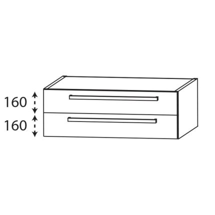 Laguna Platino 2.0 Waschtischunterschrank - 70 cm Skizze