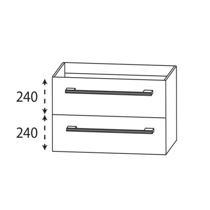 Laguna Reflex Waschtischunterschrank - 70 cm Skizze