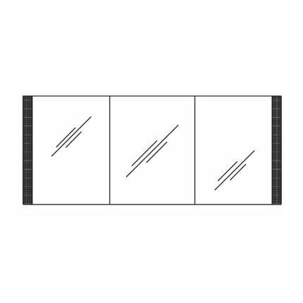 Pelipal PCON Spiegelschrank 167 cm Skizze