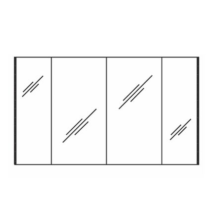 Pelipal PCON Spiegelschrank 120 cm Skizze