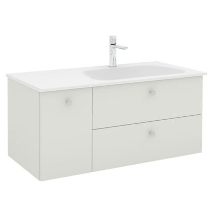 Pelipal PCON Mineralmarmor-Waschtisch mit Unterschrank 107 cm