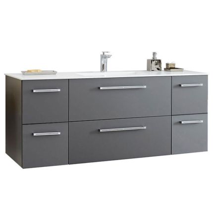 Pelipal PCON Krion-Waschtisch mit Unterschrank 136 cm