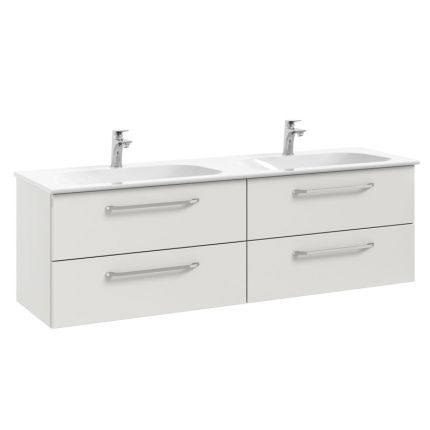 Pelipal PCON Mineralmarmor-Doppelwaschtisch mit Unterschrank 152 cm