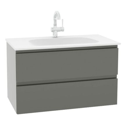 Pelipal PCON Mineralmarmor-Waschtisch mit Unterschrank 92 cm