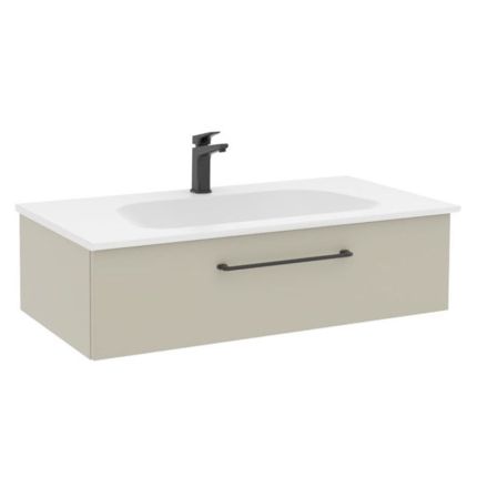 Pelipal PCON Mineralmarmor-Waschtisch mit Unterschrank 92 cm