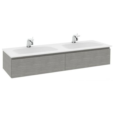 Pelipal PCON Mineralmarmor-Doppelwaschtisch mit Unterschrank 152 cm