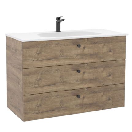 Pelipal PCON Mineralmarmor-Waschtisch mit Unterschrank 107 cm