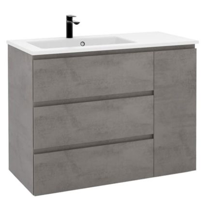 Pelipal PCON Solid Surface Waschtisch mit Unterschrank 107 cm