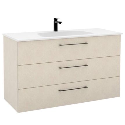 Pelipal PCON Mineralmarmor-Waschtisch mit Unterschrank 122 cm