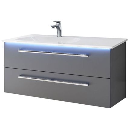 Pelipal PCON Mineralmarmor-Waschtisch mit Unterschrank 107 cm