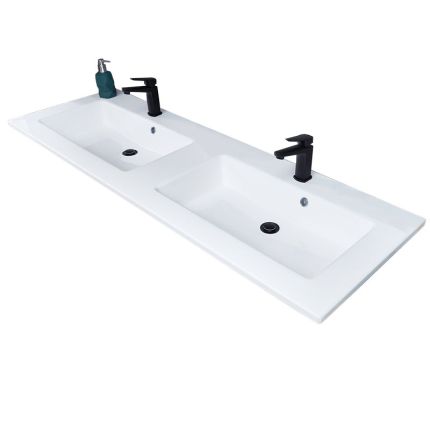 Pelipal Serie 7040 Möbelwaschtisch / Mineralmarmor-Doppelwaschtisch - 153 cm