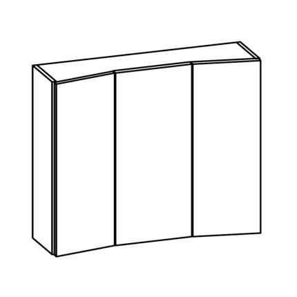 Pelipal Spiegelschrank 90 cm Skizze