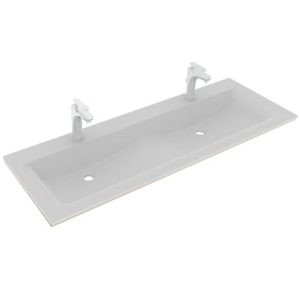 Puris Star Line Möbelwaschtisch Glas Doppelwaschtisch 140,6 cm