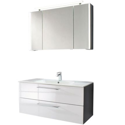 Puris Fresh Badmöbel Set 26 - 100 cm, Spiegelschrank Serie C
