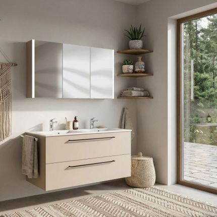 Puris Fresh Badmöbel Set 28 - 120 cm, Spiegelschrank Serie C
